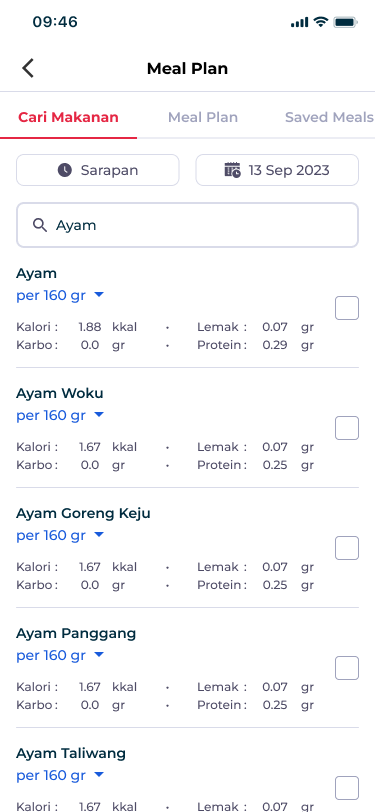 Meal Plans & Saved Meals screenshot 3